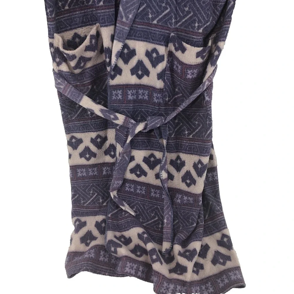 Night Gear bath robe women's large purple aztec‎ geometric patterns 50